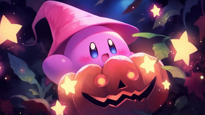 Kirby Halloween Pumpkin Wallpaper
