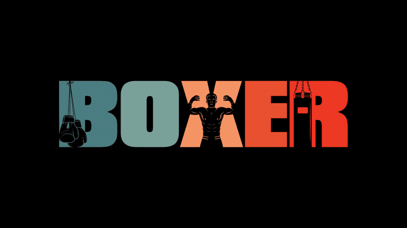 Boxer Black background Wallpaper
