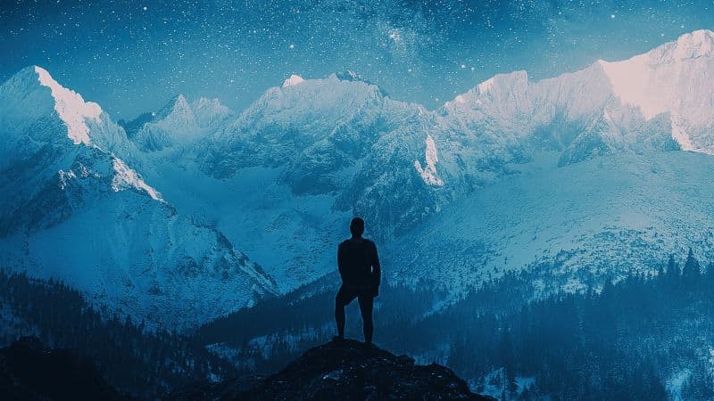 Milky Way Mountains Wallpaper