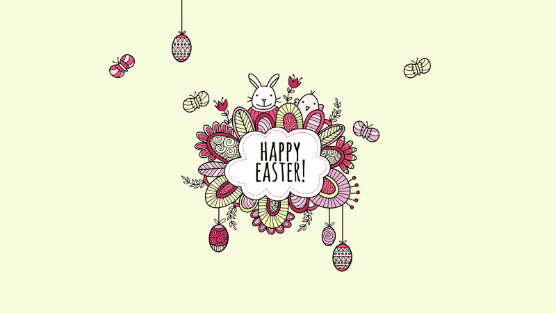 Happy Easter Illustration Wallpaper