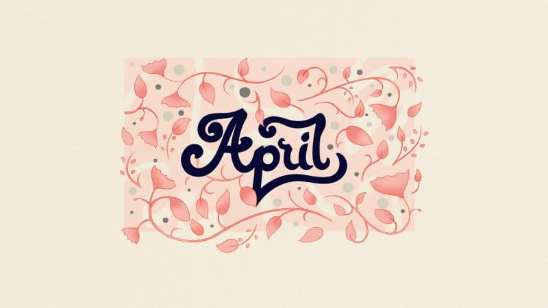 April (Month) Illustration Wallpaper