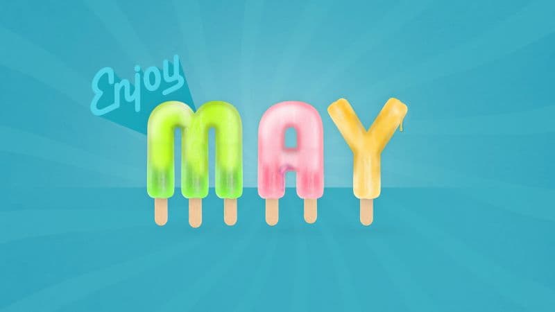 May (Month) Popsicles Wallpaper