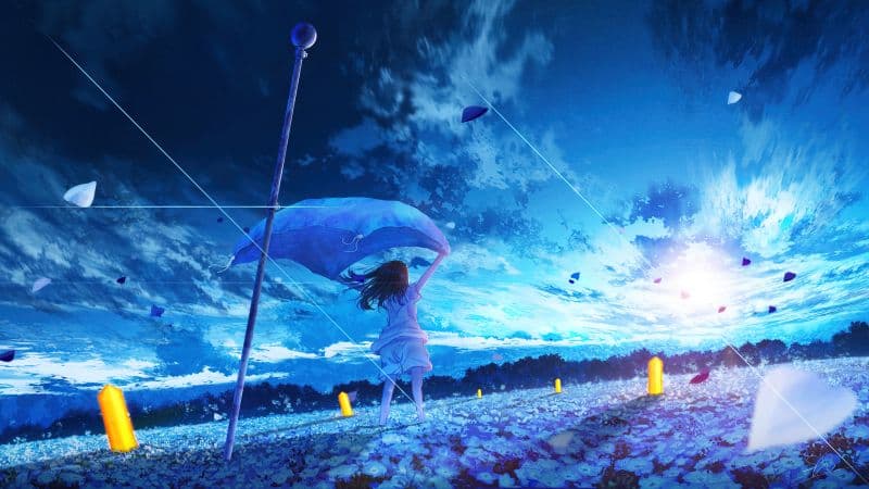 Morning breeze Blue aesthetic Wallpaper