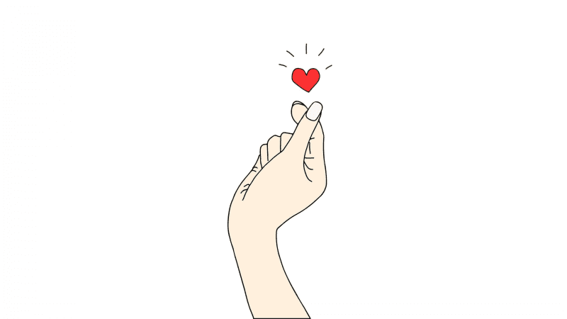 K-pop Finger heart Wallpaper