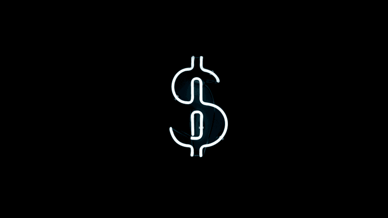 Dollar Neon sign Wallpaper