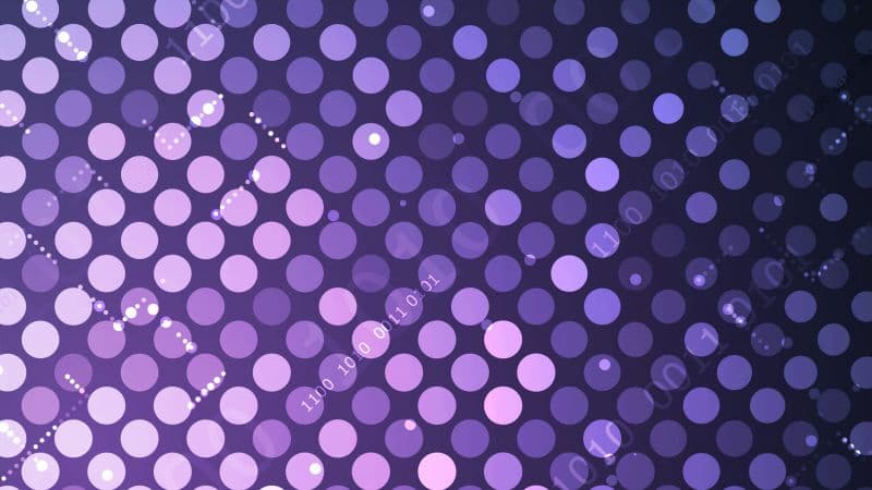 Binary Polka dots Purple background Wallpaper