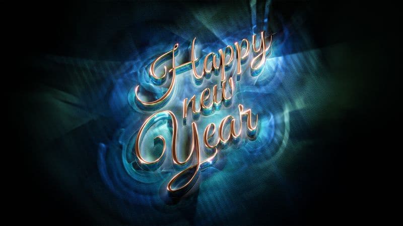Happy New Year Typography Wallpaper