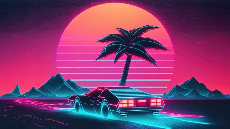 Neon Outrun Wallpaper