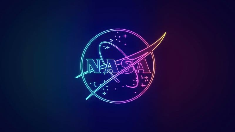 NASA Neon logo Wallpaper