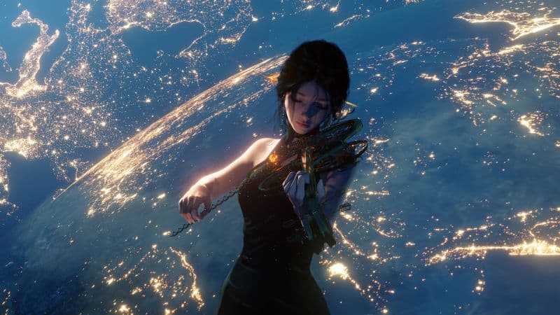 WLOP Girl Playing violin Wallpaper