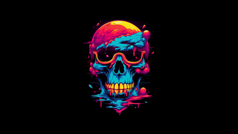 Colorful Skull Wallpaper