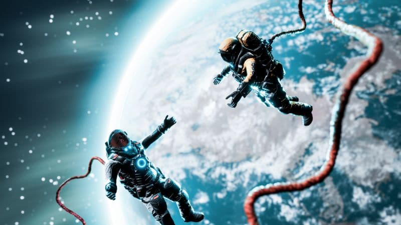 Floating Astronauts Wallpaper