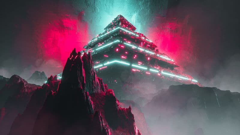 Alien Pyramid Structure Wallpaper