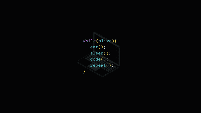 Eat Sleep Code Repeat AMOLED Wallpaper