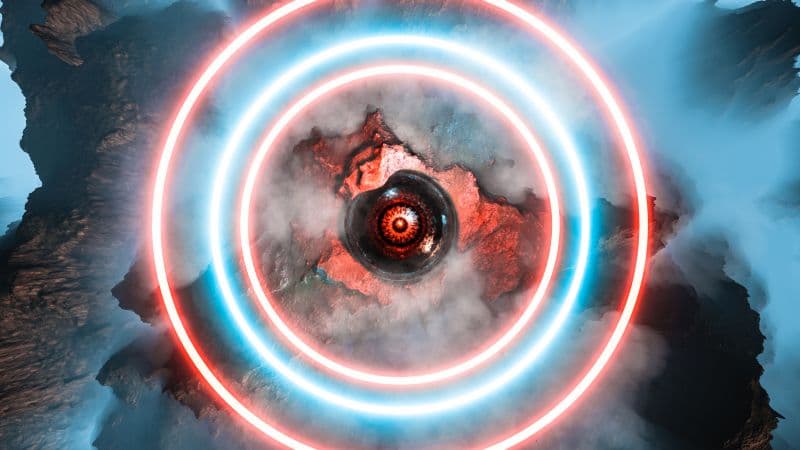 Neon circles Eye Illustration Wallpaper