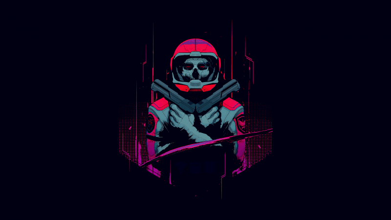 Cyberpunk Skull Wallpaper