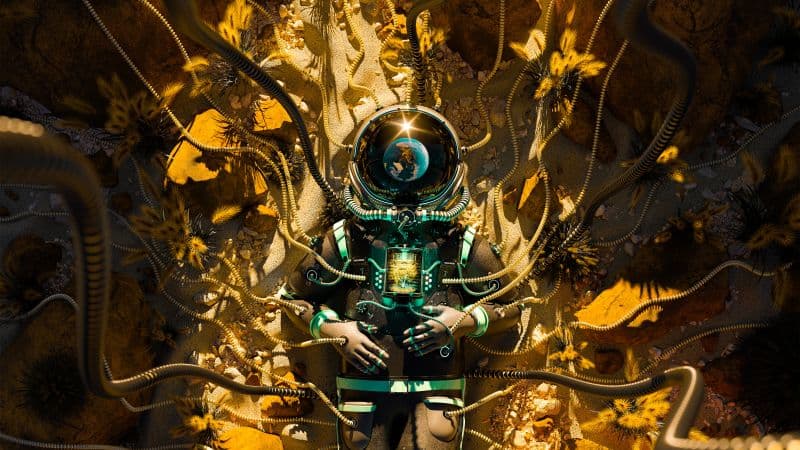 Cyborg Astronaut Wallpaper