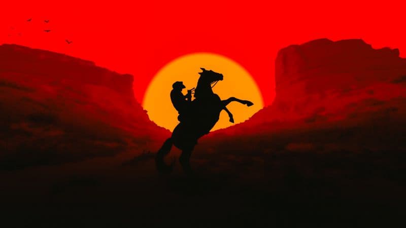 Cowboy Silhouette Wallpaper