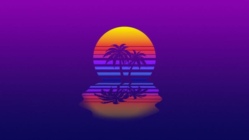 Synthwave Gradient background Wallpaper