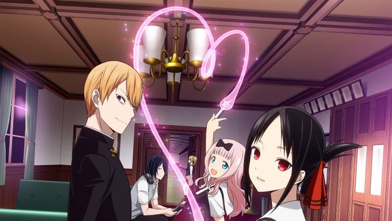 Kaguya-sama: Love is War Pink Heart Wallpaper