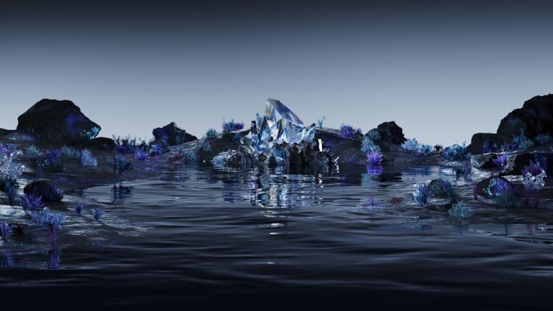 Midnight Blue Crystal Wallpaper