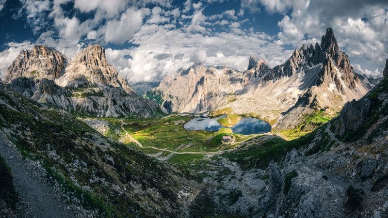 Dolomite mountains Panorama Wallpaper