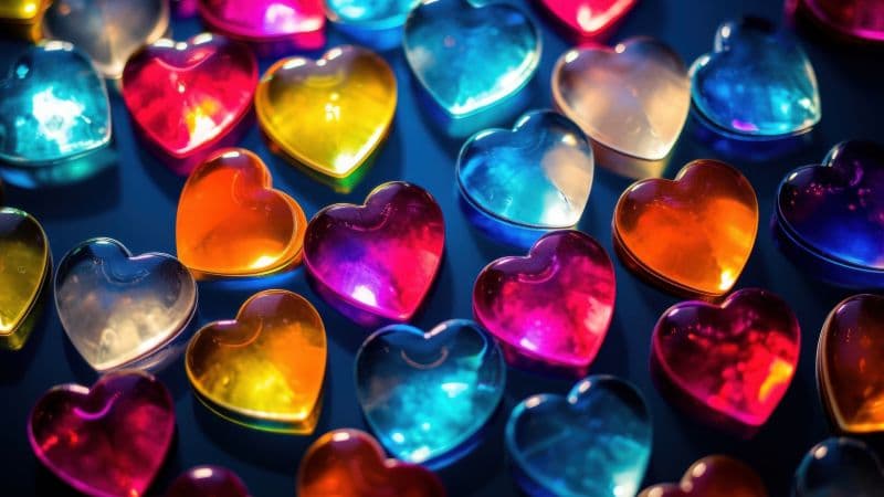 Love hearts 3D Art Wallpaper