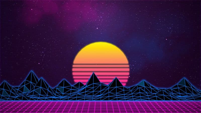 Retrowave Sunset Wallpaper