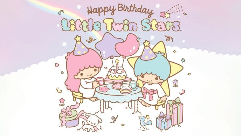 Happy Birthday Little Twin Stars Wallpaper