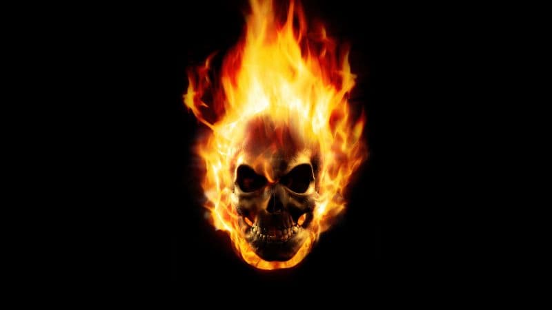 Skull Fire Wallpaper