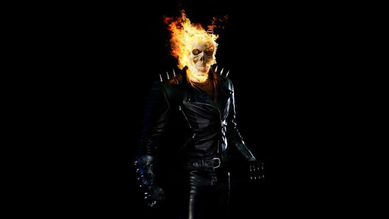 Ghost Rider Black background Wallpaper