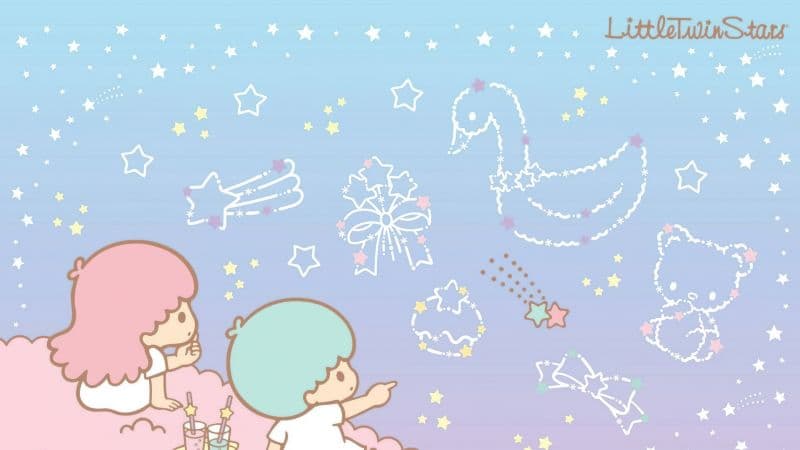 Little Twin Stars Night sky Wallpaper