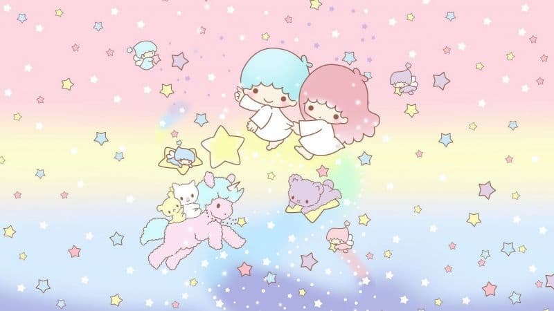 Little Twin Stars Unicorn Wallpaper