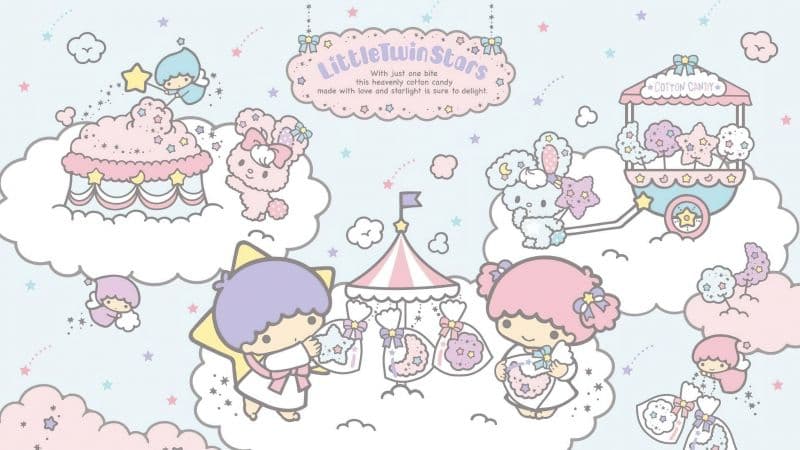 Little Twin Stars Cotton candy Wallpaper