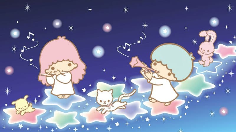 Little Twin Stars Starry sky Wallpaper