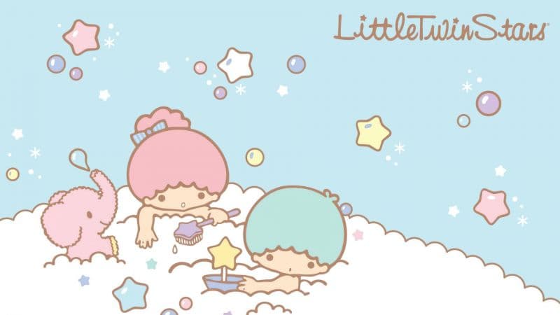 Little Twin Stars Playing Wallpaper