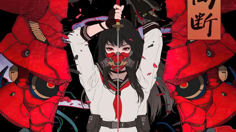 Samurai Katana girl Wallpaper