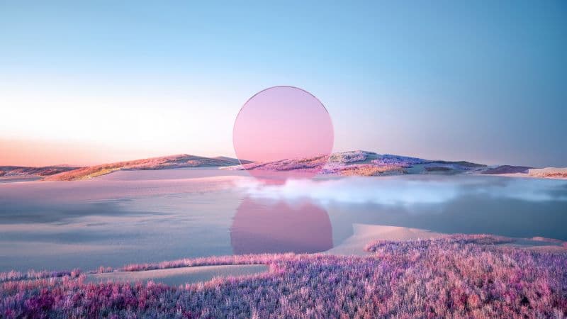 Pink aesthetic Sunset Wallpaper