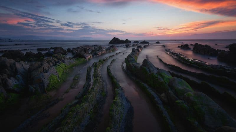 Barrika Beach Sunset Wallpaper