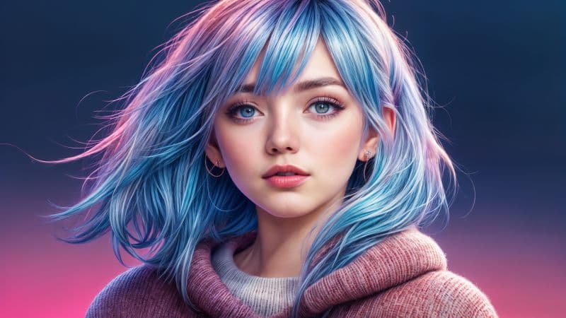 Asian Girl AI art Wallpaper