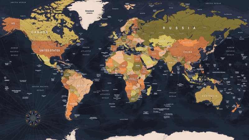 World map Design Wallpaper