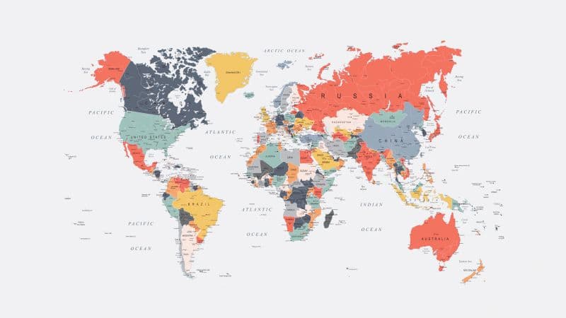 Pastel World map Wallpaper