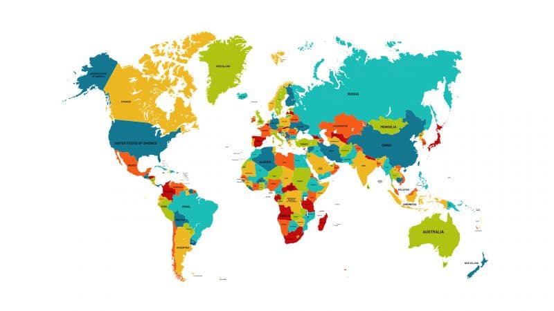 World map Colorful Wallpaper
