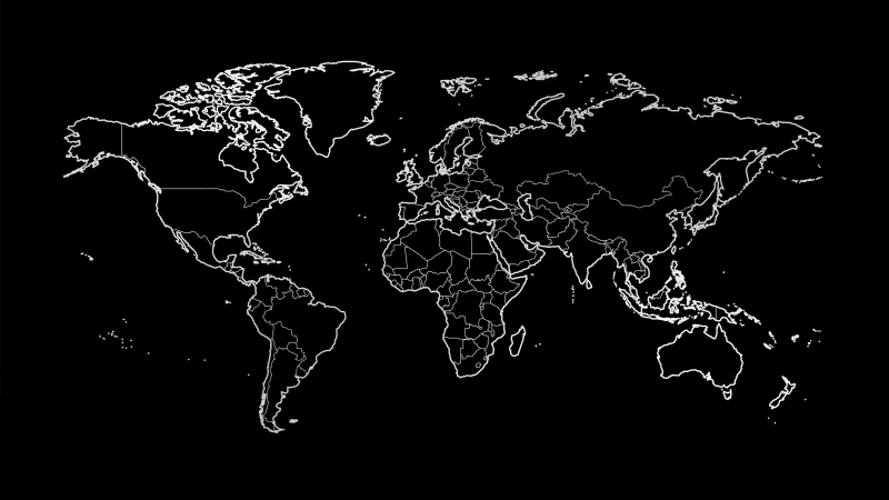 World map Outline Wallpaper
