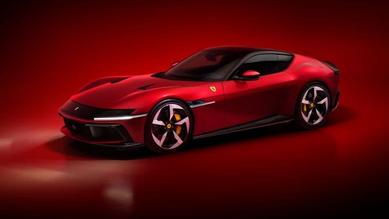 Ferrari 12Cilindri Red aesthetic Wallpaper