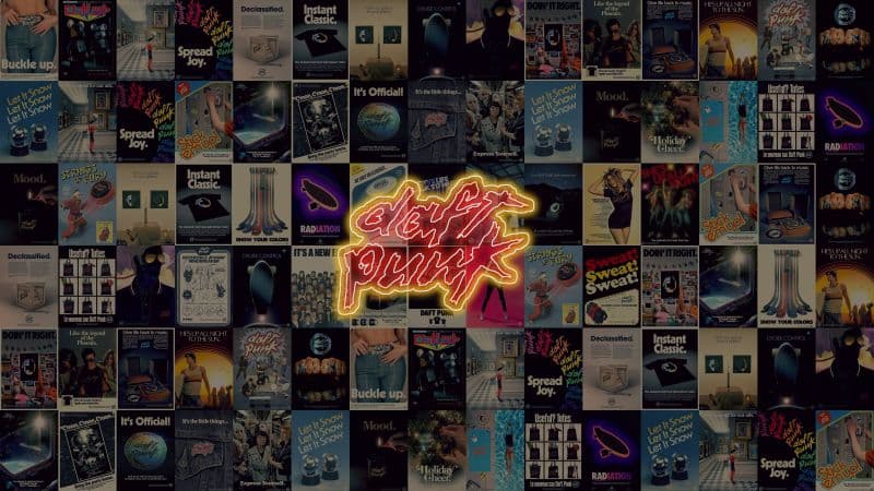Daft Punk Neon light Wallpaper