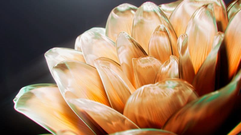 Golden Digital flower Wallpaper