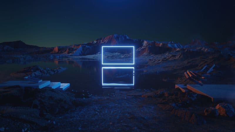 Rectangle Neon light Wallpaper