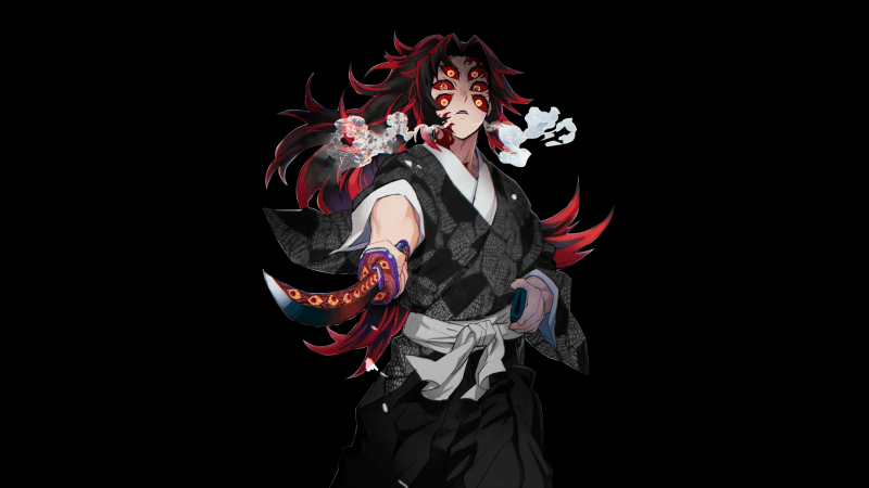 Kokushibo Black background Wallpaper
