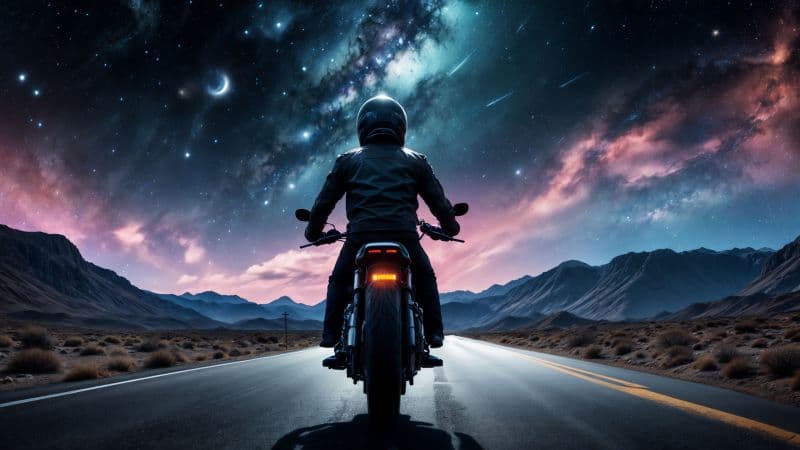 Biker Road trip Wallpaper